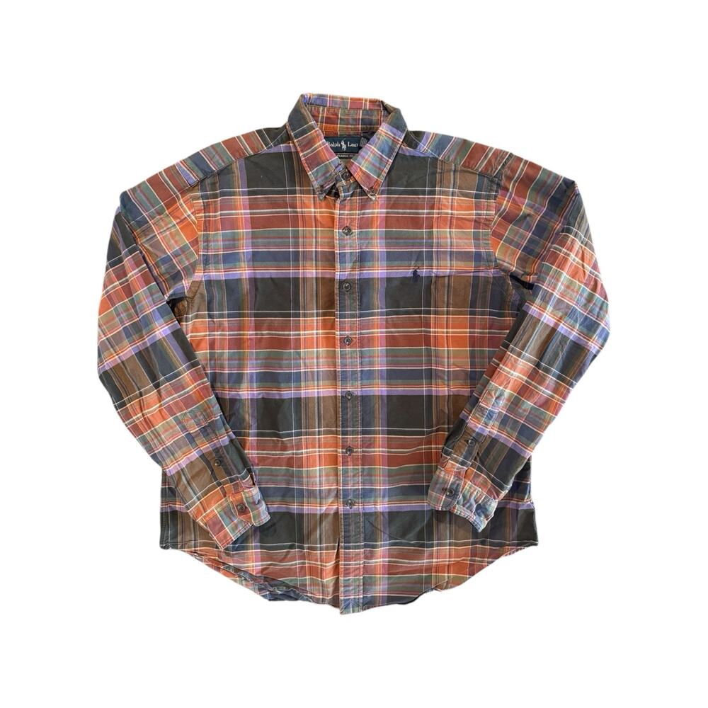 Ralph Lauren Men’s Classic Fit Plaid Button Down Shirt Large Multicolor